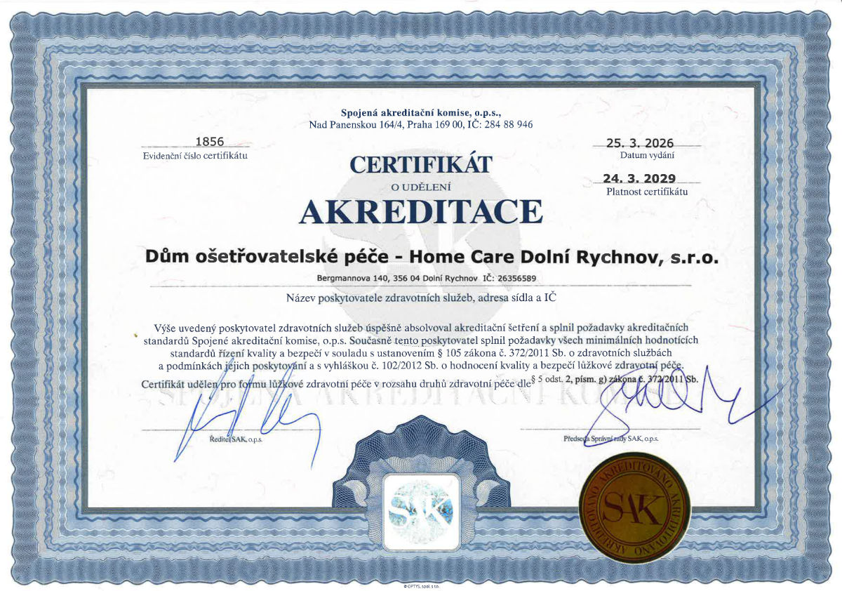 SAK certifikát
